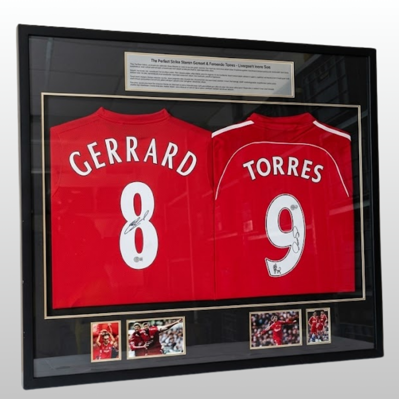 Anfield Heroes Gerrard and Torres Signed Liverpool Jersey - With Frame