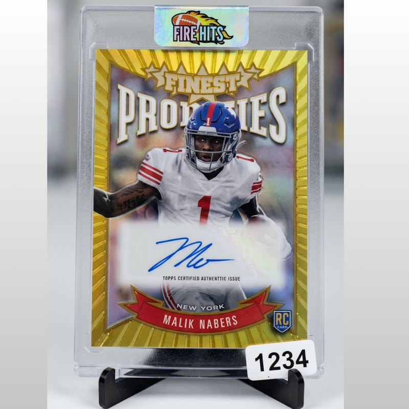 Topps Finest Malik Nabers Rising Star Spiderman Metal Trading Card Collectible