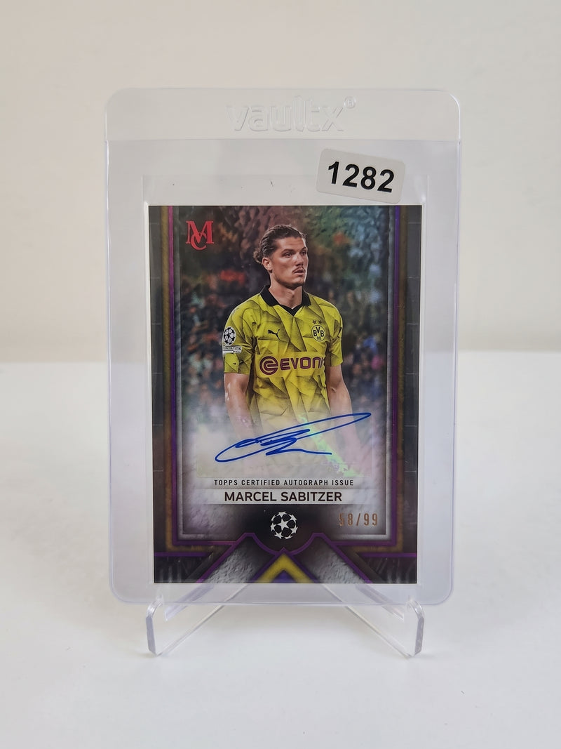 marcel sabitzer 2024 topps museum collection auto /99 aams3  Midfield master