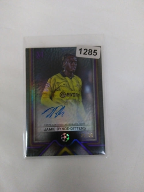 2023-24 Topps Museum Jamie Bynoe-Gittens Archival Auto Amethyst /25 #AA-JBG