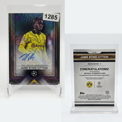 2023-24 Topps Museum Jamie Bynoe-Gittens Archival Auto Amethyst /25 #AA-JBG