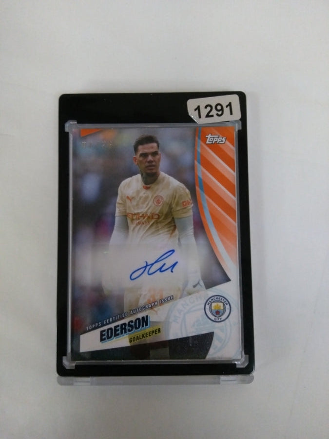 2024-25 Topps Blue Moon EDERSON Orange Autograph 26 #MB-60 Man City