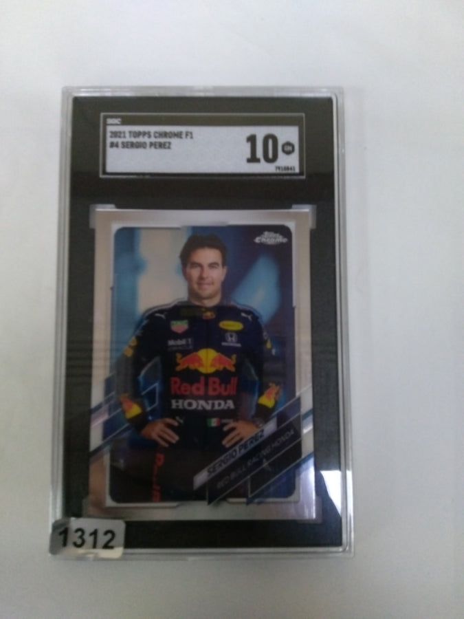 2021 Topps Chrome Formula 1 Sergio Perez #4 SGC 10 Gem Mint F1 Racing Card