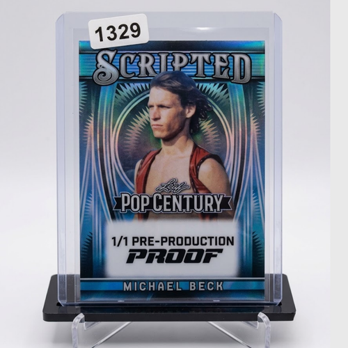Micheal Beck Leaf Pop Century 1 of 1 Pre-Production Proof Auto Collectible