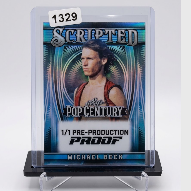 Micheal Beck Leaf Pop Century 1 of 1 Pre-Production Proof Auto Collectible
