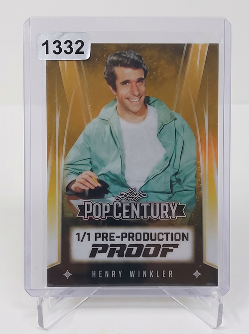 Henry Winkler Leaf Pop Century Pre-Production Proof 1 of 1 Autograph Card