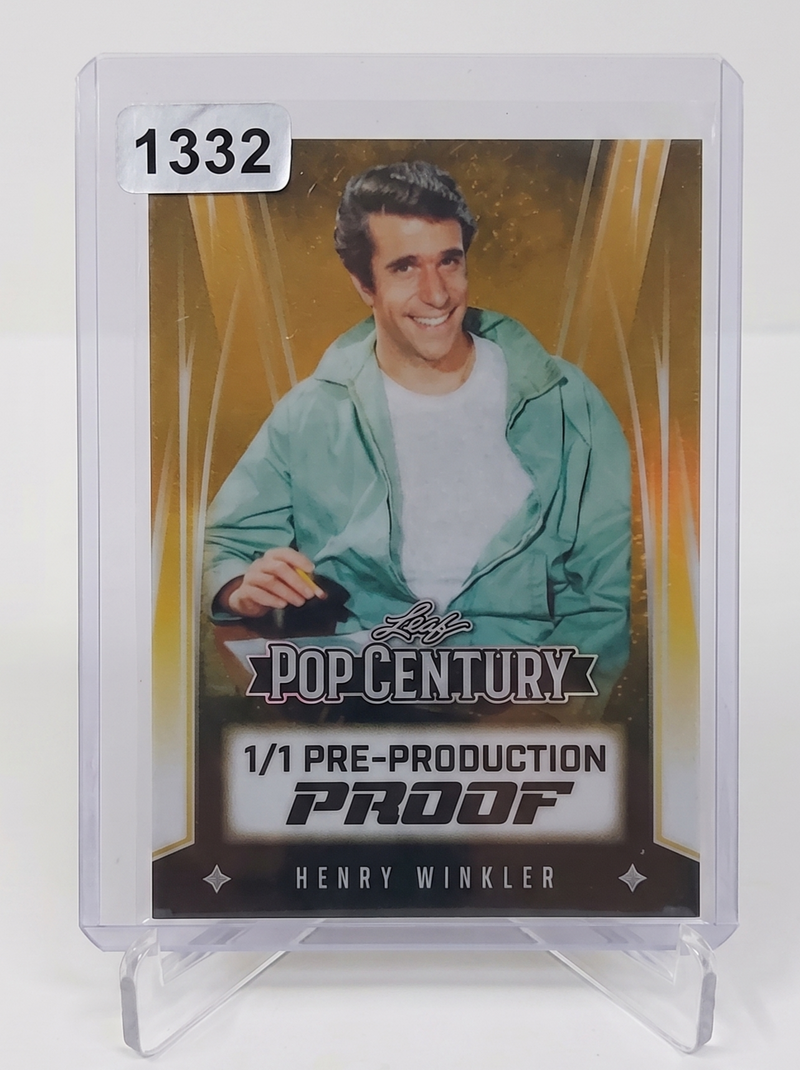 Henry Winkler Leaf Pop Century Pre-Production Proof 1 of 1 Autograph Card