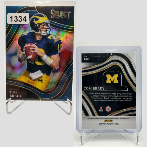 2022 Panini Select Draft Picks Tom Brady Field Level #130 Michigan Wolverines