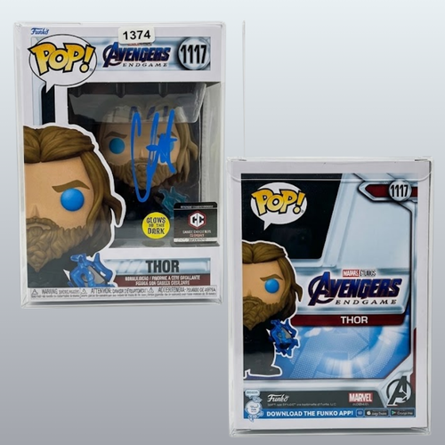 Chris Hemsworth Signed Thor 1117 Glow in the Dark Funko Pop Endgame Radikal COA