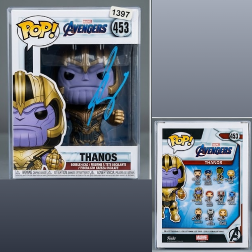 Josh Brolin Signed Thanos 453 Funko Pop Avengers Endgame Armor Beckett Witnessed