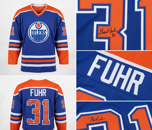 Grant Fuhr Signed Jersey Inscribed HOF 03 Hockey JSA Authentic Elite