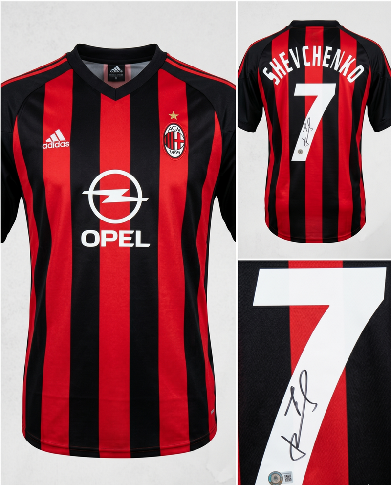 Andriy Shevchenko Signed AC Milan Adidas Authentic Jersey with Beckett COA