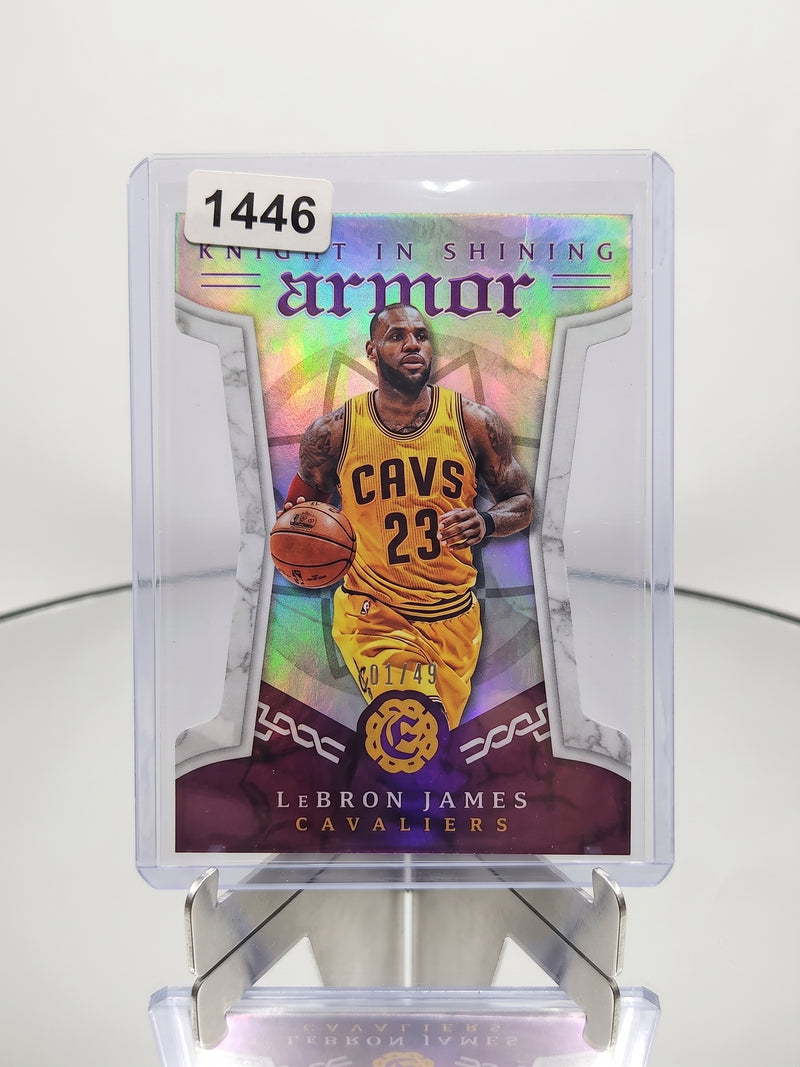 2016 Panini Excalibur LeBron James Knight In Shining Armour Die Cut 49