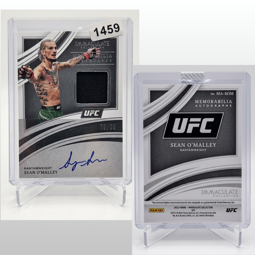 2022 Panini Immaculate Sean O'Malley MA-SOM Memorabilia Jersey Auto 99 UFC