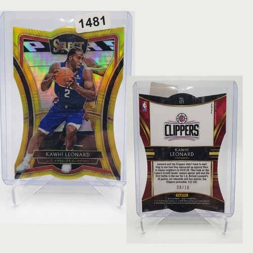 2019-20 Panini Select Kawhi Leonard Maroon Prizm 08/10 l #171 Clippers