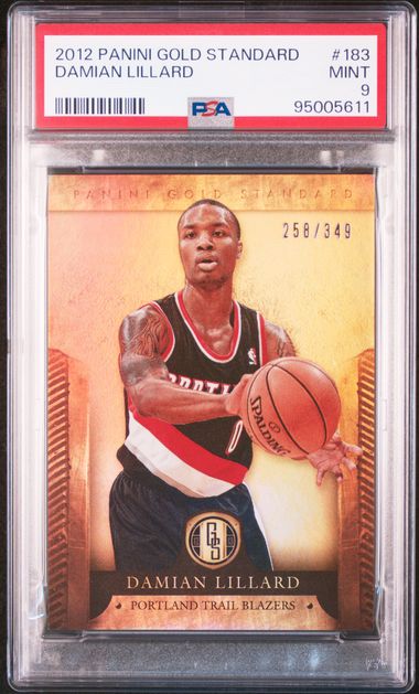 2012-13 Panini Gold Standard Damian Lillard Rookie RC Blazers PSA 9 349