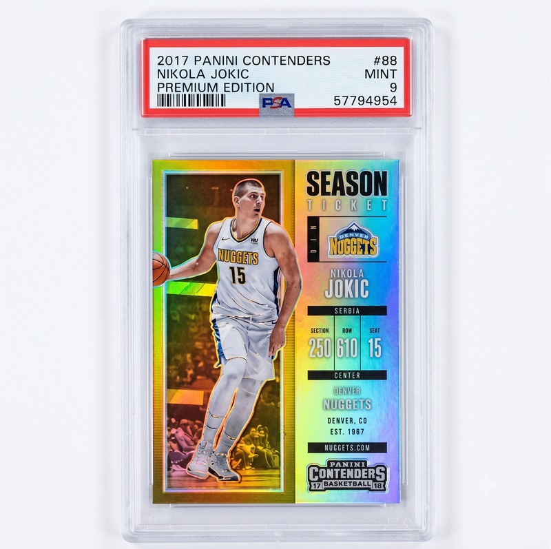 2017-18 Panini Contenders Nikola Jokic Premium Edition #88 PSA 9 MINT Nuggets