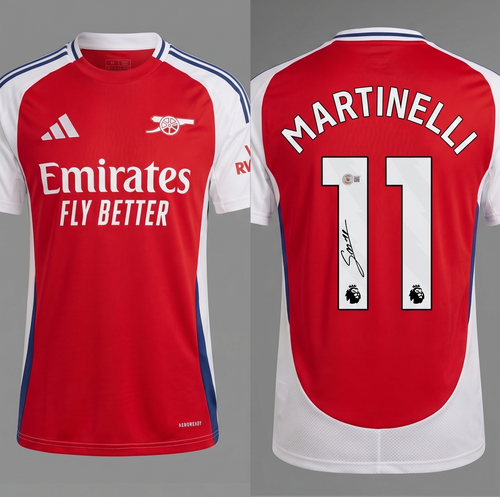 Gabriel Martinelli Signed Arsenal Adidas Authentic Jersey with Beckett COA