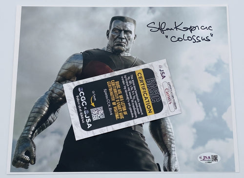 Stefan Kapicic Autographed Deadpool 8x10 Photo with Colossus Inscription JSA