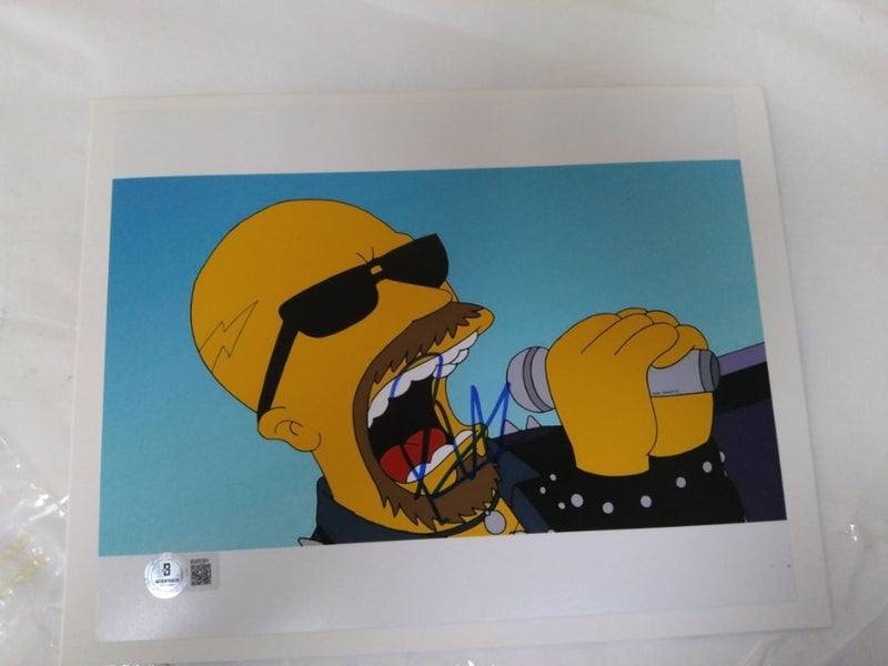 Rob Halford Autographed The Simpsons 8x10 Photo Certified By Beckett