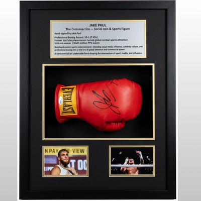 Jake Paul Signed Everlast Glove JSA Boxing Gloves Brand - With Frame