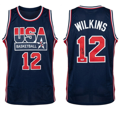 Dominique Wilkins Dream Team Signed Jersey Authenticated - With Frame