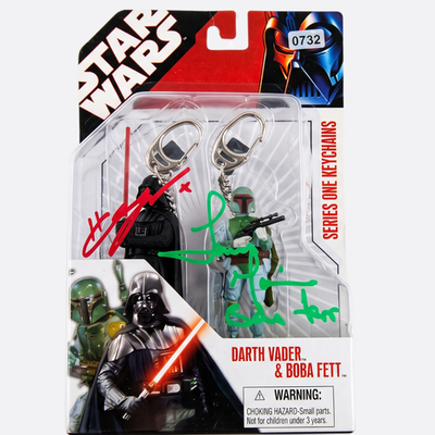 Hayden Christensen Signed StarWars Darth Vader Boba Fett Keychain JSA