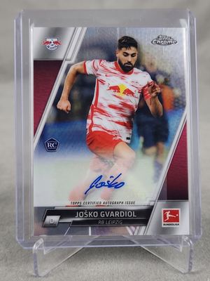 Joko Gvardiol Rookie Topps Chrome Auto 150 of 175 RB Leipzig Card