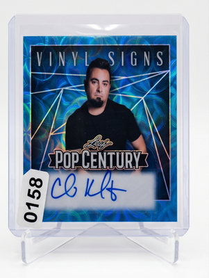 2025 Leaf Metal Pop Century Silver Chris Kirkpatrick Vinyl Signs Auto