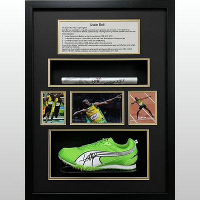 Usain Bolt 8 Olympic Gold Medallist Worlds Fastest Man - With Frame