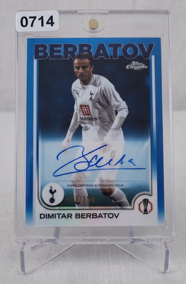 Dimitar Berbatov 2025 Topps Chrome Auto 118 of 150 Tottenham Hotspur