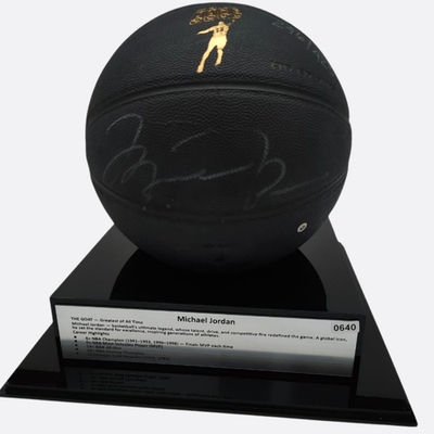 Michael Jordan Signed Rare Upper Deck GOAT 6x Champion - With Frame