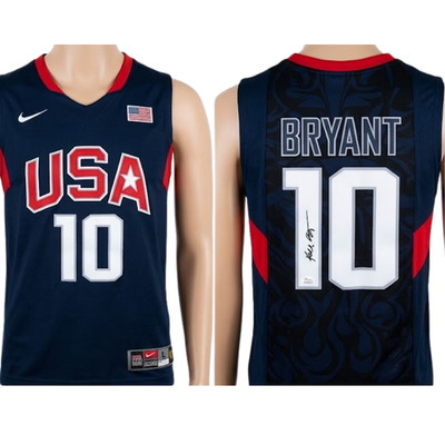 Kobe Bryant Team USA Authenticated Jersey Blue Basketball Jerseys