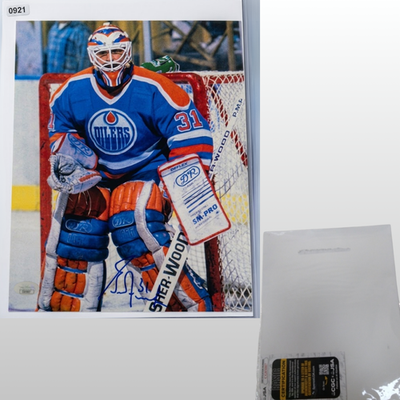 Grant Fuhr Legend Signed Poster JSA Hockey Photos Classic - With Frame