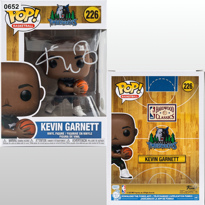 Kevin Garnett Signed Timberwolves 226 Funko Pop Vinyl Figure JSA Auth
