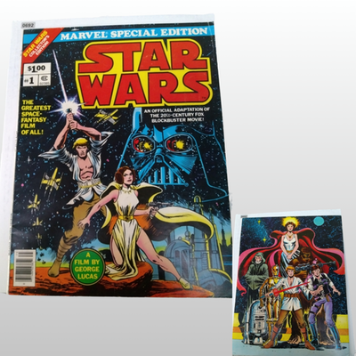 1977 Star Wars Issue 1 Marvel Comic Book Vintage Collectible Graphic