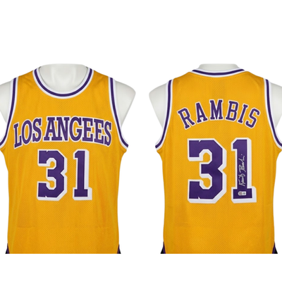 Kurt Rambis Authenticated Signed Jersey Beckett Jerseys - With Frame