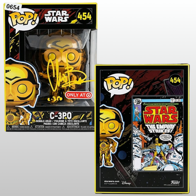 Chris Bartlett Signed Star Wars 454 C3PO Funko Pop Vinyl Figure JSA