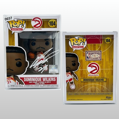Dominique Wilkins Signed Hawks 104 Funko Pop Vinyl Figure Schwartz