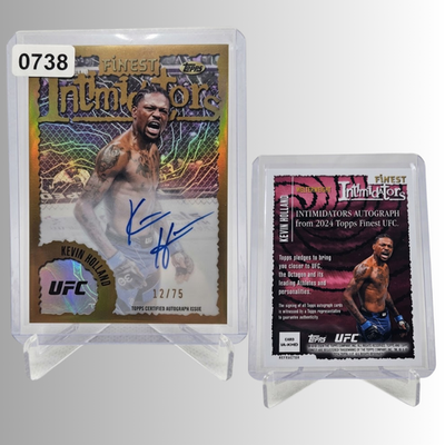2024 UFC Topps Finest Intimidators On Card Auto Kevin Holland Rare 75