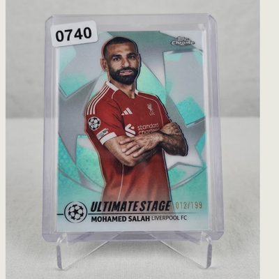 2025 26 Topps UEFA US2 Mohamed Salah Ultimate Chrome Green 199 Card