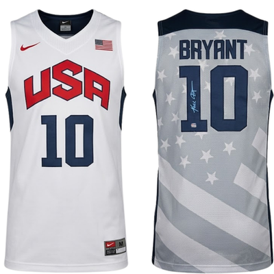 Kobe Bryant Team USA Authenticated Signed Jersey White Basketball