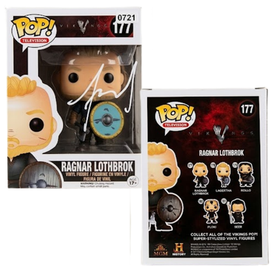 Travis Fimmel Signed Vikings Ragnar Lothbrok Funko Pop VinylFigure PSA