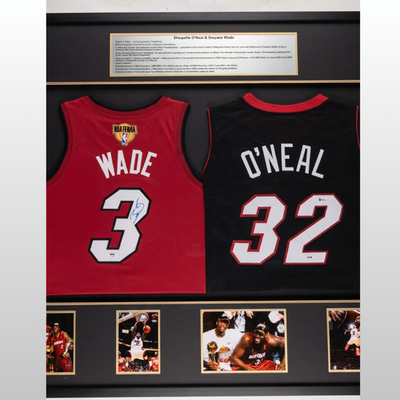 Wade and ONeil Basketball Icons Speak Game Listen Jerseys - With Frame