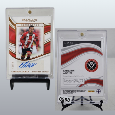 2023 24 Panini Immaculate Cameron Archer Excellence Auto Soccer Card