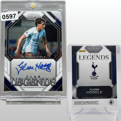 Glenn Hoddle Auto 2023 24 Panini Prizm Tottenham Hotspur Trading Card