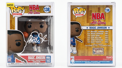 Magic Johnson Signed NBA All Stars Funko Pop 138 Beckett Certified