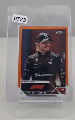 2023 Topps F1 Chrome Valtteri Bottas 38 Orange Refractor Racing Card