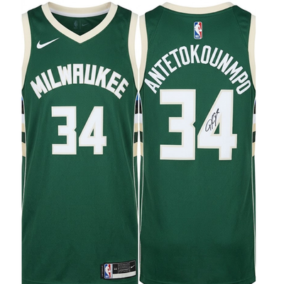 Giannis Antetokounmpo Authenticated Hand Signed Milwaukee Bucks Jersey