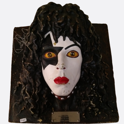 Paul Stanley Signed Head Bust Plaque KISS Beckett CDs - With Frame